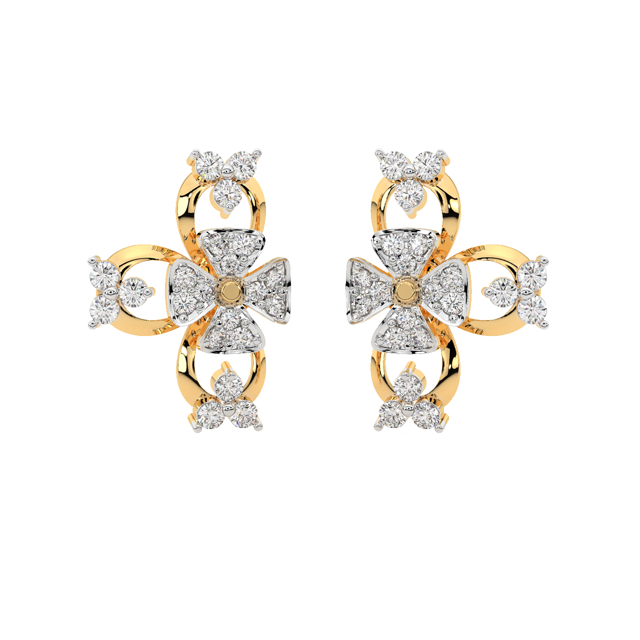 Arianna Round Diamond Stud Earrings